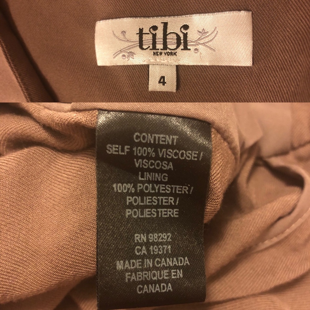 Tibi New York Angel Wrap Dress in Mushroom - Picture 8 of 8